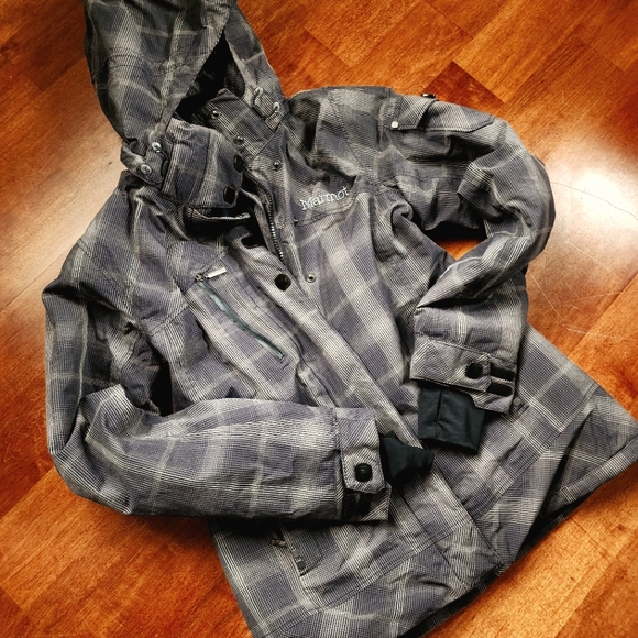 MARMOT Charcoal/Tan Ski Jacket - Size S/P - Picture 3 of 13